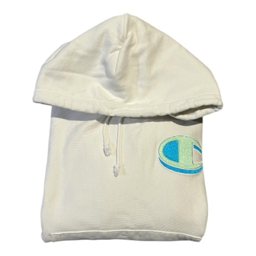 🩵 Champion White Hoodie with Logo